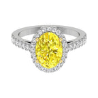 vimg:Z00229|18K Oval Diamond Solitaire Halo Ring — TOP