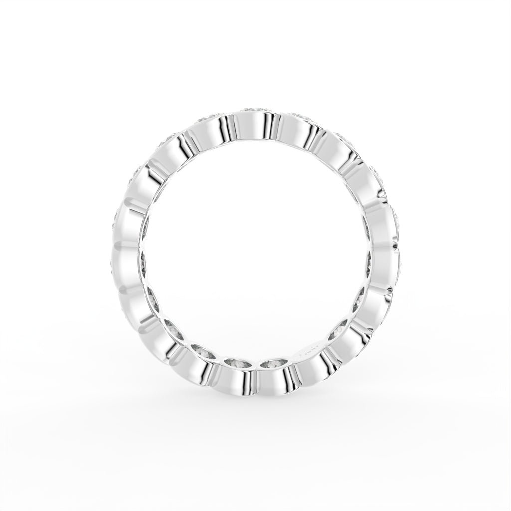 18K Full Eternity Diamond Ring — FRONT