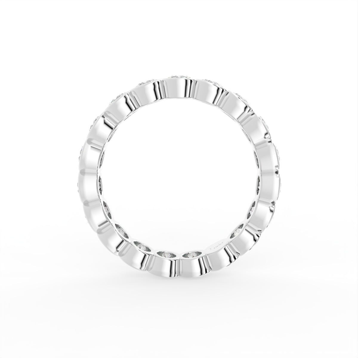 18K Full Eternity Diamond Ring — FRONT