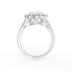 18K Bespoke Oval Diamond Ring — FRONT