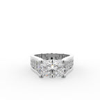 18K Solitaire Oval Diamond Ring — TOP