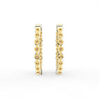 18K Diamond Hoop Earrings — BACK