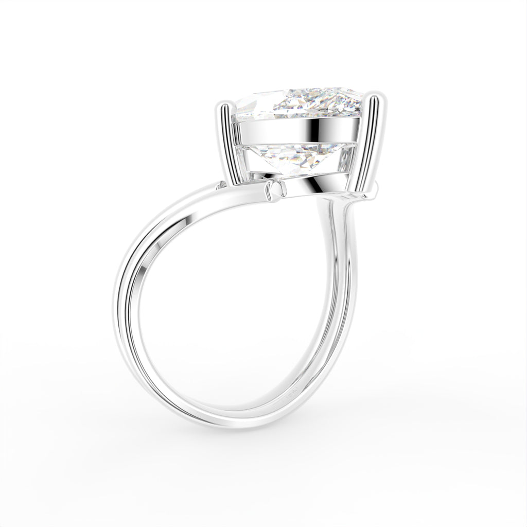 18K Solitaire Cocktail Diamond Ring — 3D VIEW