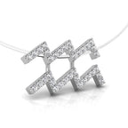 18K Zodiac Diamond Pendant — RIGHT