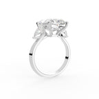 18K Solitaire Radiant Diamond Engagement Ring — 3D VIEW