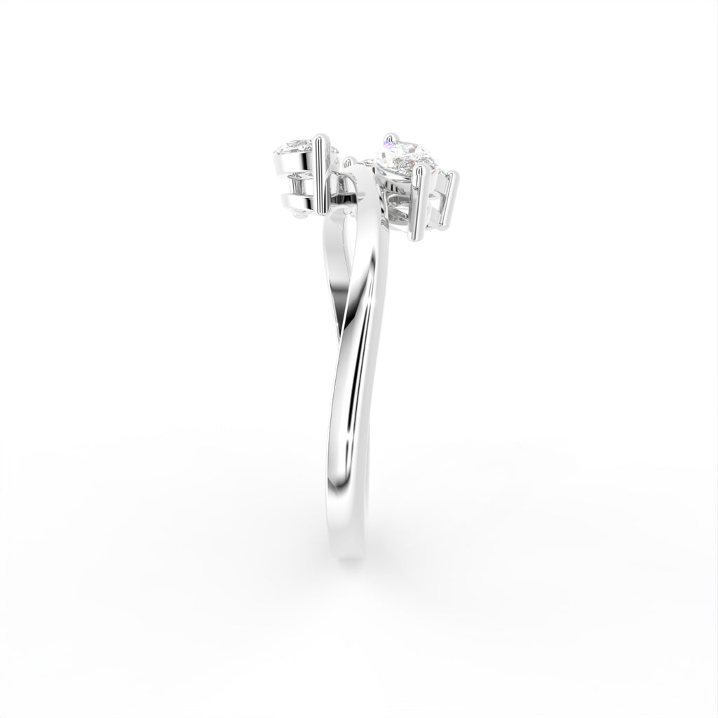 14K White Gold Marquise Diamond Ring — SIDE