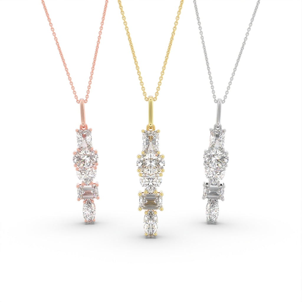 vimg:FJ5954|vimg:FJ5979|18K Oval Diamond Pendant — 3 COLOR