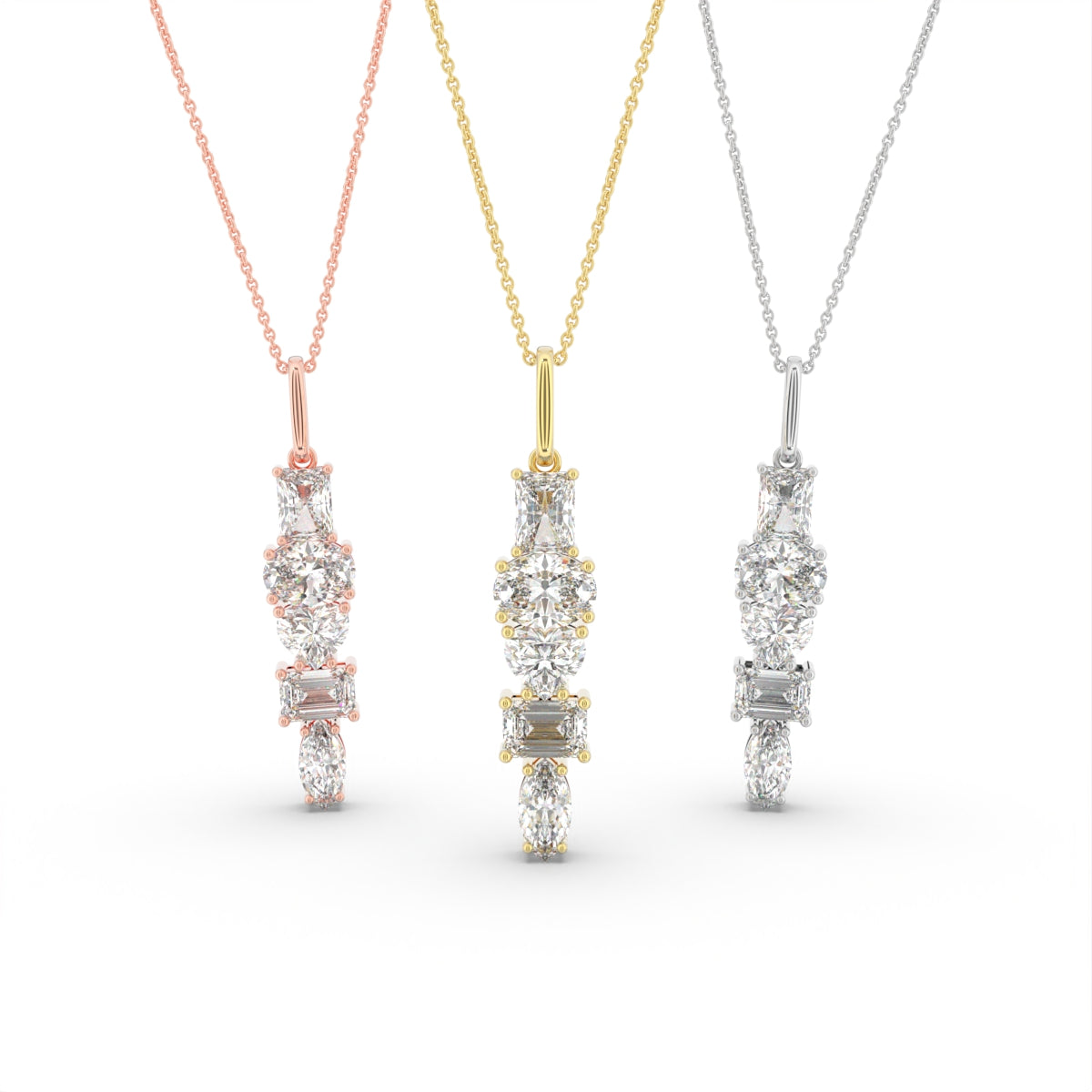 vimg:FJ5954|vimg:FJ5979|18K Oval Diamond Pendant — 3 COLOR