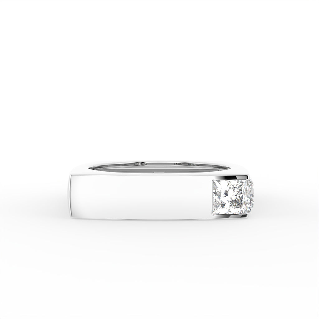 14K White Gold Princess Diamond Ring — TOP