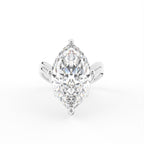 18K Solitaire Cocktail Diamond Ring — TOP