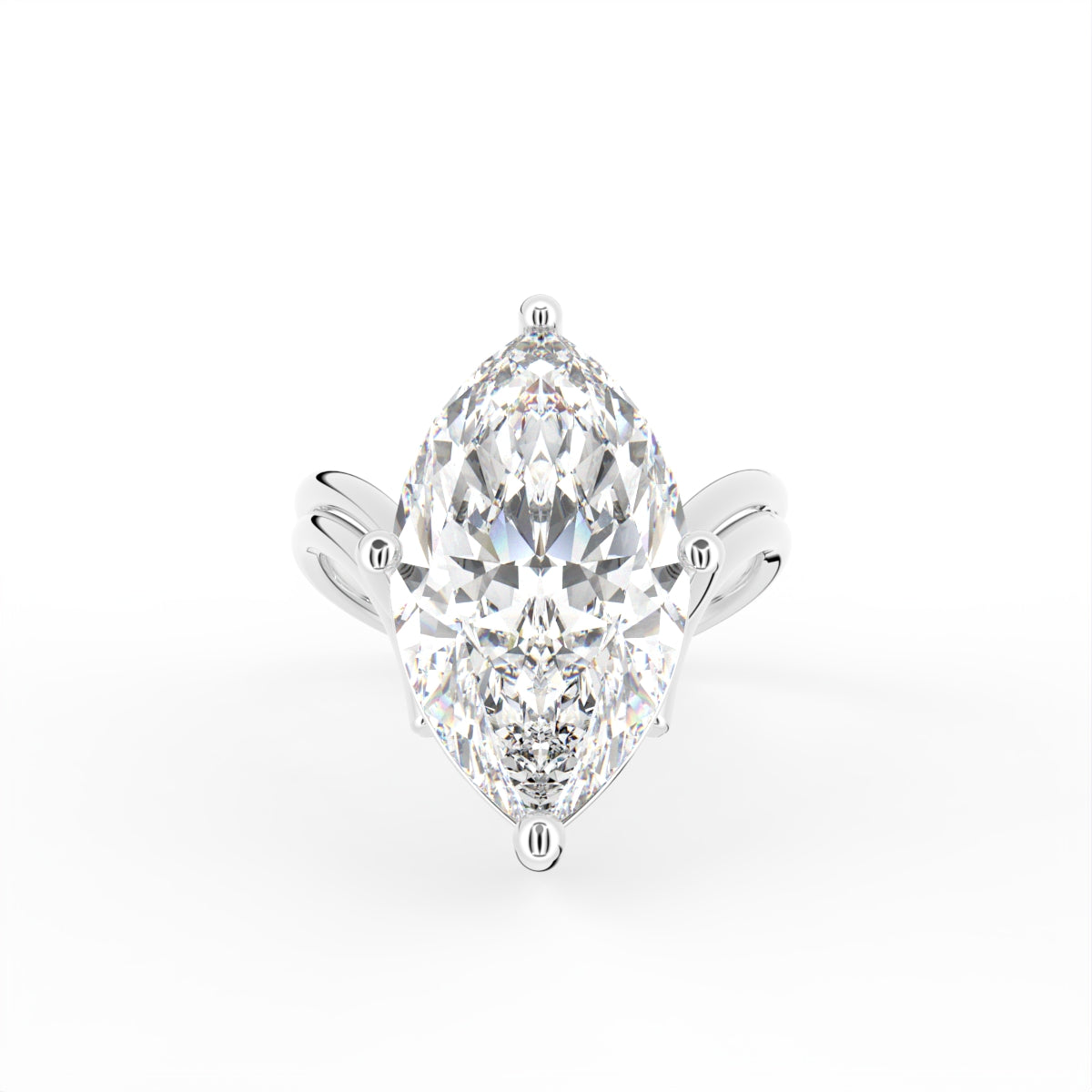 18K Solitaire Cocktail Diamond Ring — TOP