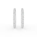 18K Diamond Hoop Earrings — TOP