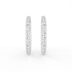 18K Diamond Hoop Earrings — TOP