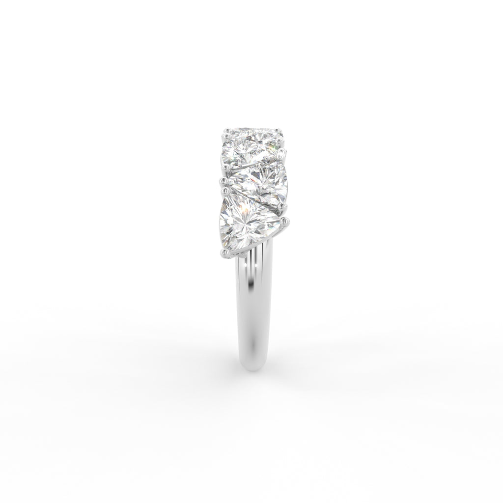 18K Eternity Trillion Diamond Ring — SIDE