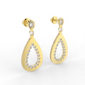 Sterling Silver Diamond Earrings — IMAGE URL
