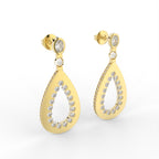 Sterling Silver Diamond Earrings — IMAGE URL