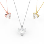 18K Solitaire Diamond Pendant — 3 COLOR