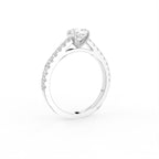 18K Cushion Diamond Engagement Ring — 3D VIEW