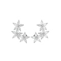 18K Floral Marquise Diamond Earrings — TOP