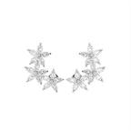 18K Floral Marquise Diamond Earrings — TOP