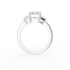 vimg:Z00312|18K Trilogy Radiant Diamond Ring — FRONT