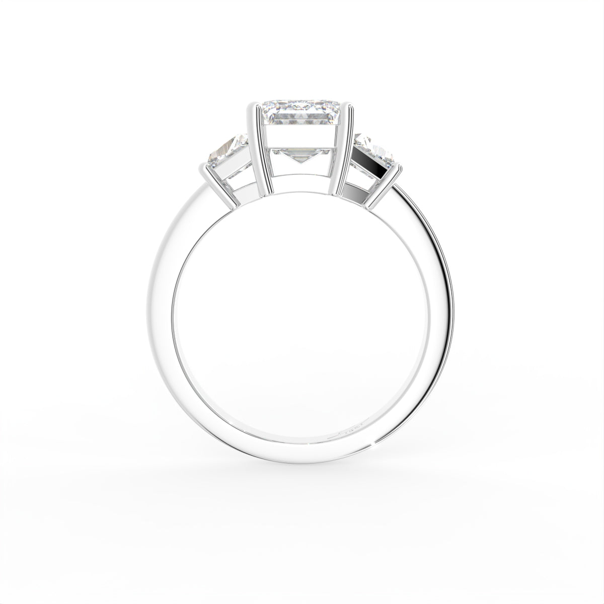 vimg:Z00312|18K Trilogy Radiant Diamond Ring — FRONT