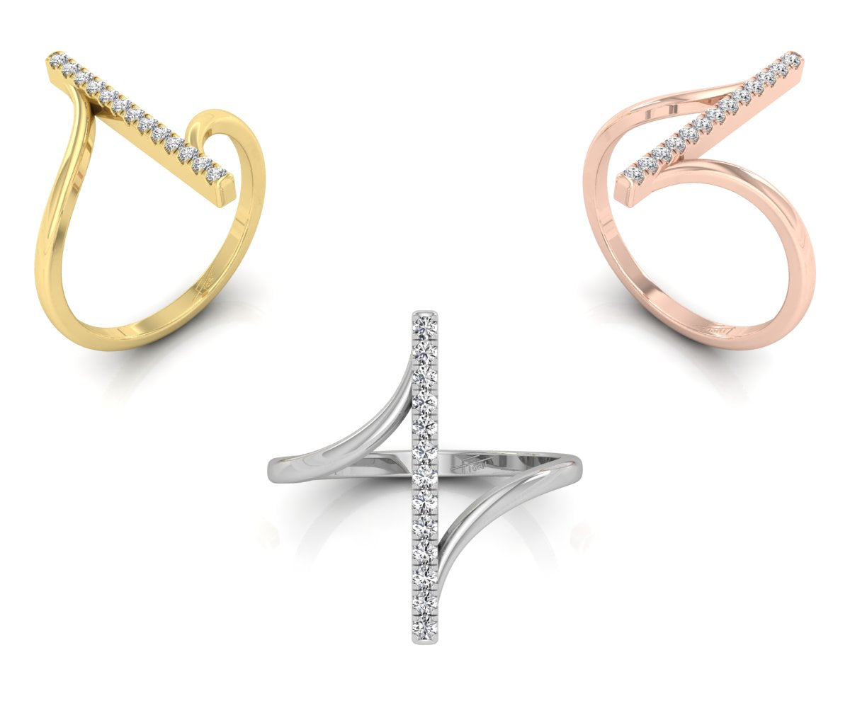 18K Bespoke Diamond Ring — 3 COLOR