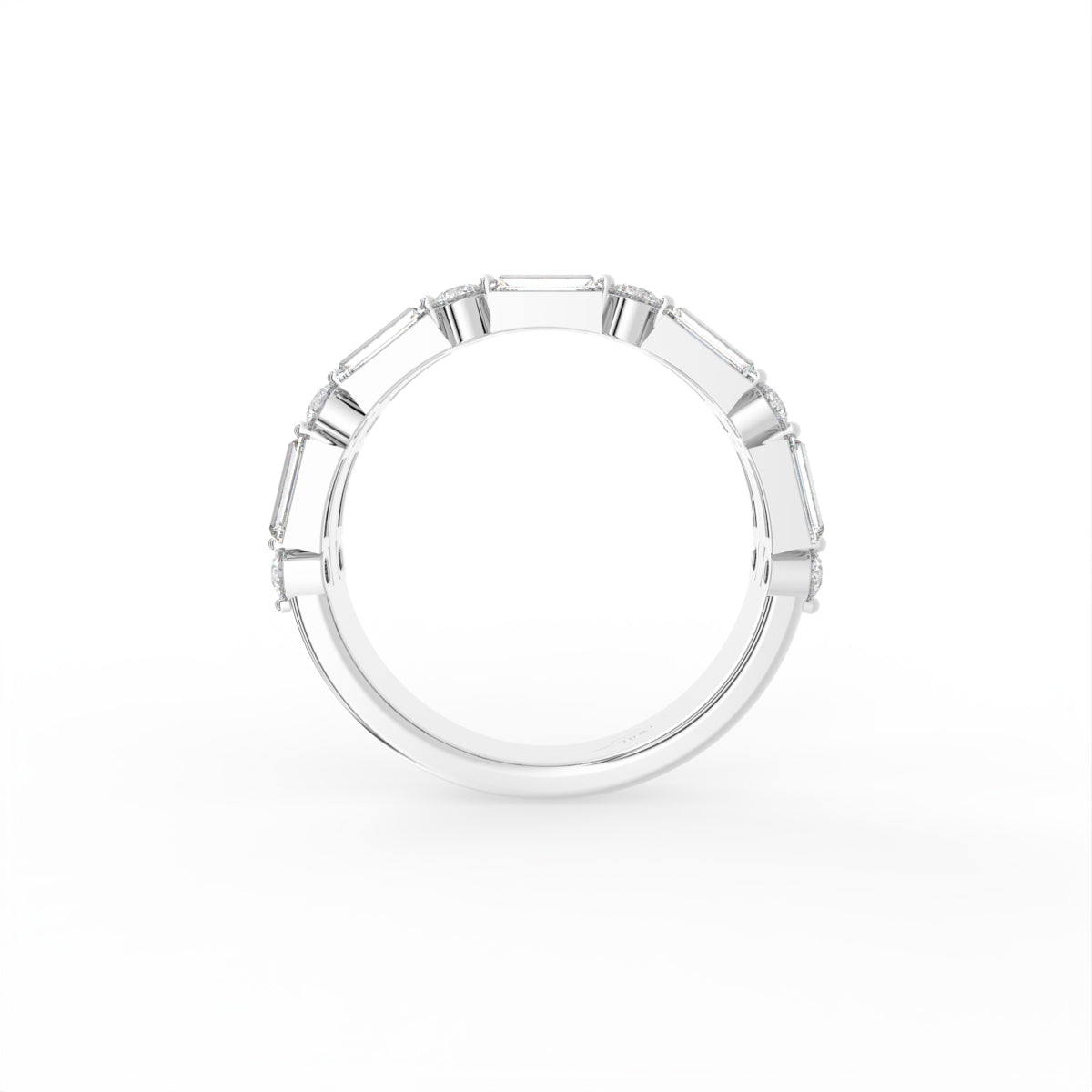 18K Half Eternity Diamond Ring — FRONT