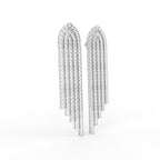 18K Bespoke Chandelier Diamond Drop Earrings — 3D VIEW