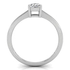 18K Solitaire Emerald-Cut Diamond Ring — FRONT