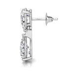 18K Diamond Drop Earrings — SIDE VIEW