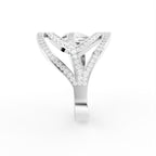18K Bespoke Openwork Diamond Ring — SIDE