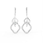 18K White Gold Diamond Drop Earrings — TOP