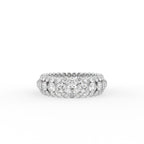 18K Yellow Gold Eternity Round Diamond Band Ring — TOP