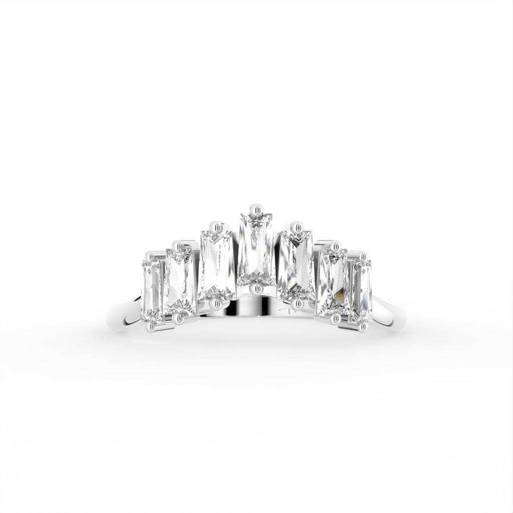 18K White Gold Baguette Diamond Ring — TOP