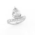 Sterling Silver Pear Diamond Ring — IMAGE URL