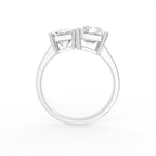 18K Emerald Cut Diamond Ring — FRONT