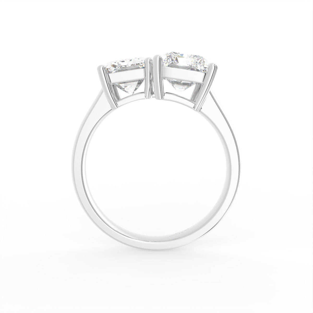18K Emerald Cut Diamond Ring — FRONT