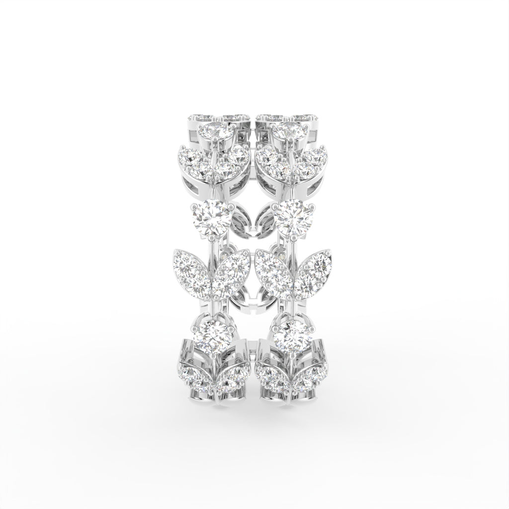 18K Bespoke Round Diamond Ring — SIDE