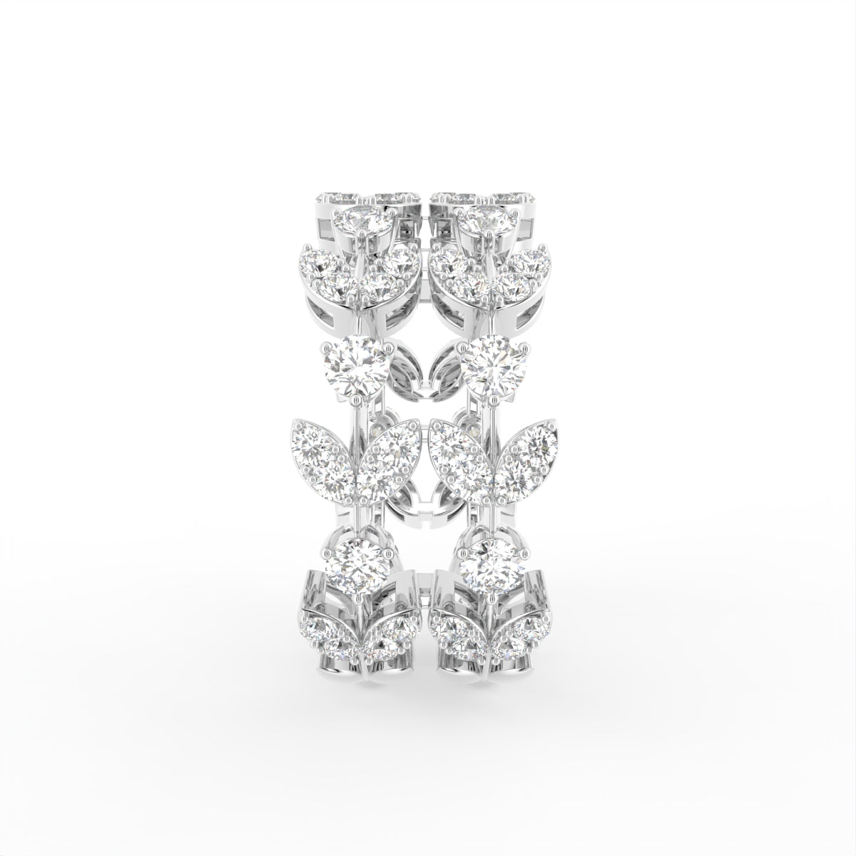 18K Bespoke Round Diamond Ring — SIDE