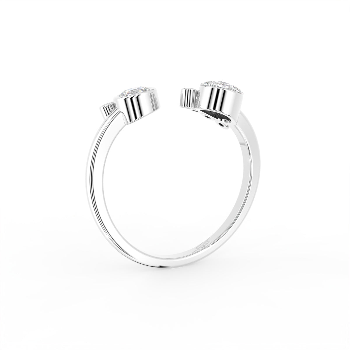 18K Bespoke Cluster Diamond Ring — 3D VIEW