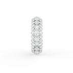 18K Yellow Gold Eternity Round Diamond Band Ring — SIDE