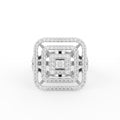 18K Geometric Diamond Ring — TOP