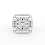 18K Geometric Diamond Ring — TOP