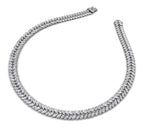 18K Oval Diamond Necklace — 3D VIEW