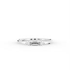 18K Rose Gold Baguette Diamond Promise Ring — TOP