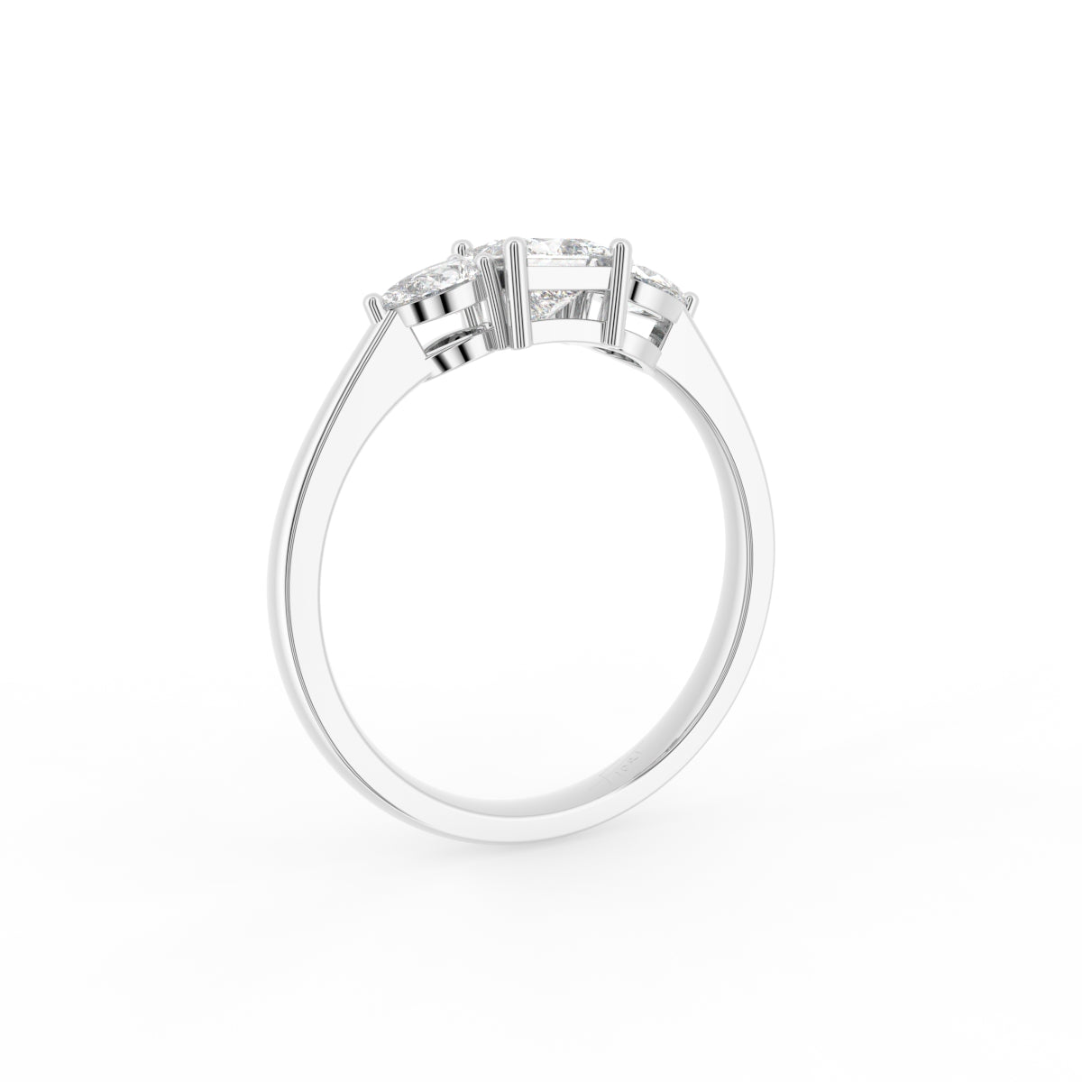 18K Trilogy Diamond Ring — 3D VIEW