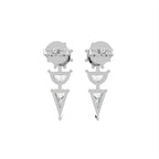 18K Diamond Drop Earrings — BACK