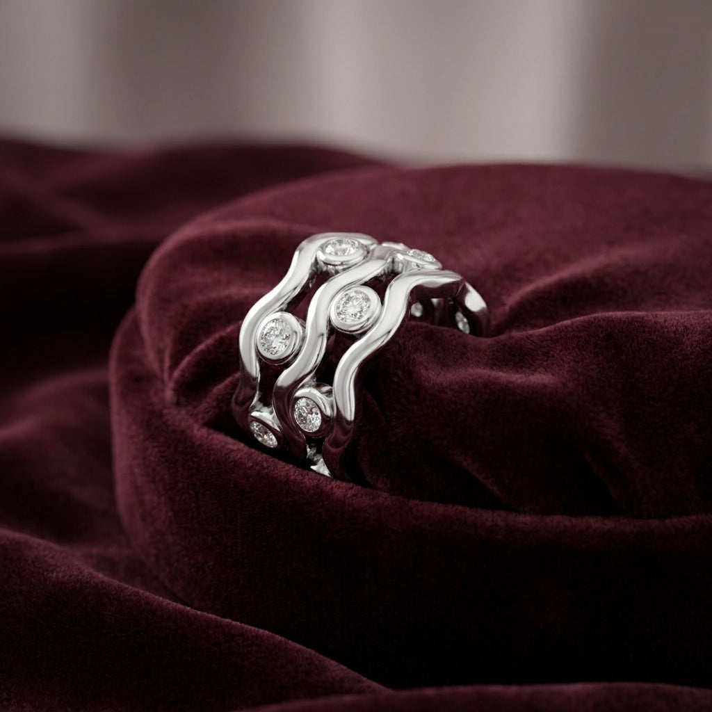 Sterling Silver Diamond Ring