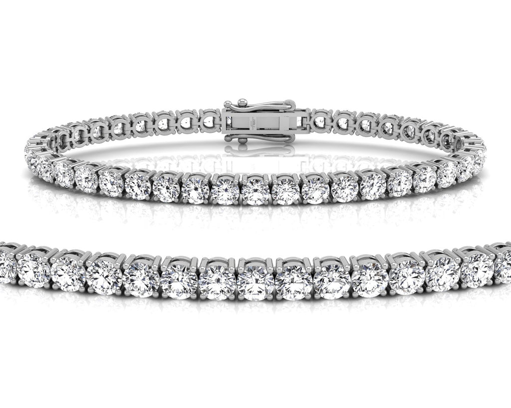 18K Round Diamond Bracelet — 3D VIEW
